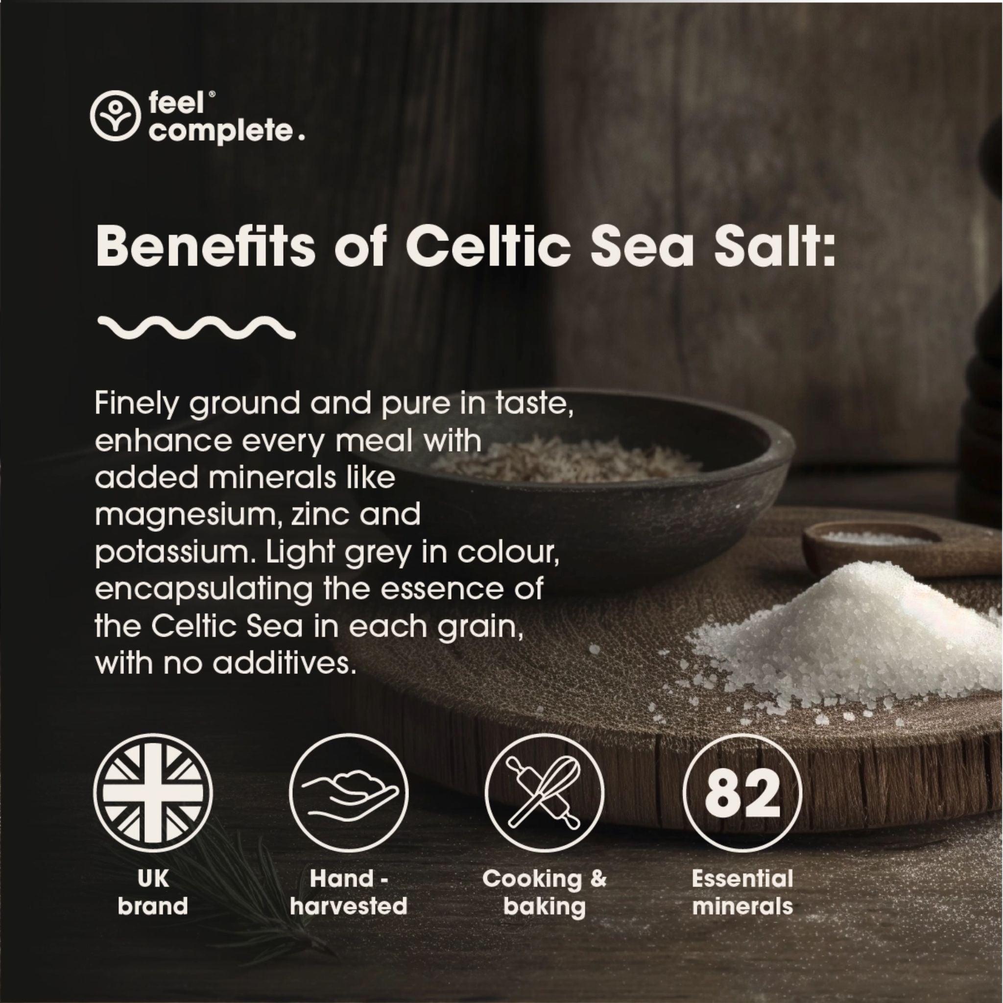 Celtic Sea Salt - Keltisches Meersalz - 400g Fein - Feel Complete - Bretonisches Salz - Celtic Sea Salt - Keltisches Meersalz - montcalia.ch